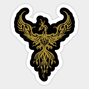 Phoenix Fantasy Fire Bird Tribal Style Art Sticker